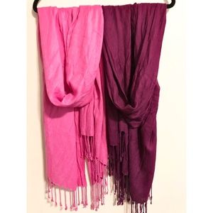 🌱2/$15 Pink & Purple Scarves